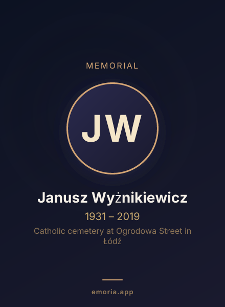 Memorial portrait of Janusz Wyżnikiewicz