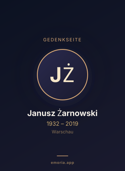 Gedenkportrait von Janusz Żarnowski