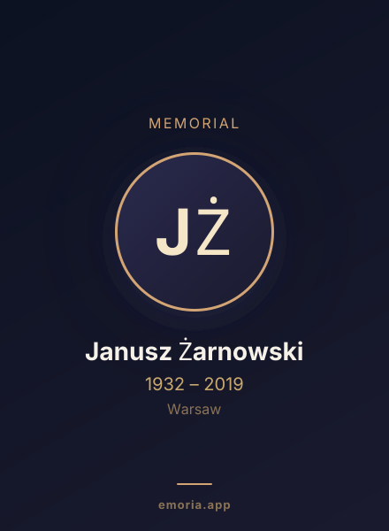 Memorial portrait of Janusz Żarnowski