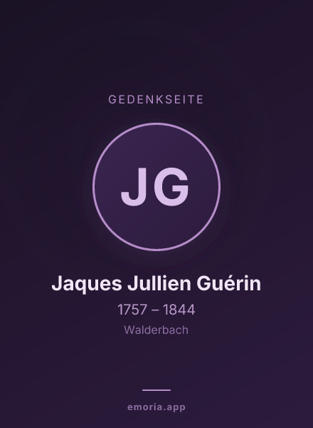 Gedenkportrait von Jaques Jullien Guérin