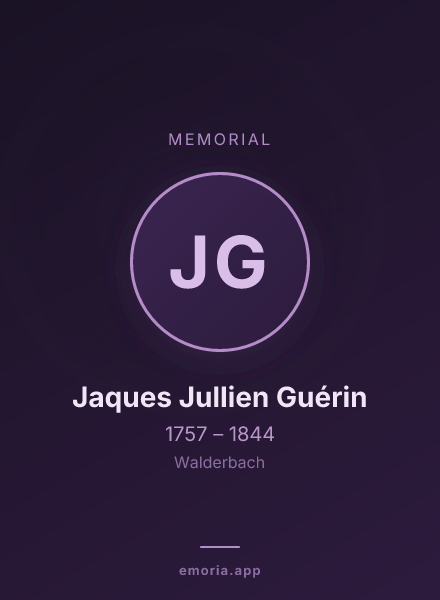 Memorial portrait of Jaques Jullien Guérin
