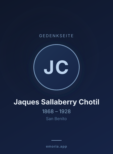 Gedenkportrait von Jaques Sallaberry Chotil