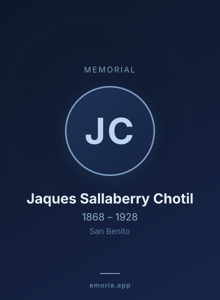 Memorial portrait of Jaques Sallaberry Chotil