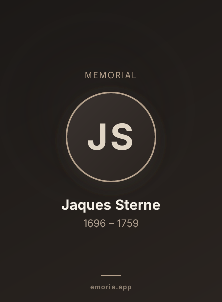 Memorial portrait of Jaques Sterne