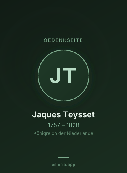 Gedenkportrait von Jaques Teysset
