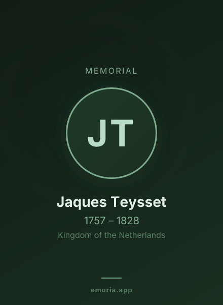Memorial portrait of Jaques Teysset