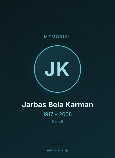 Memorial portrait of Jarbas Bela Karman