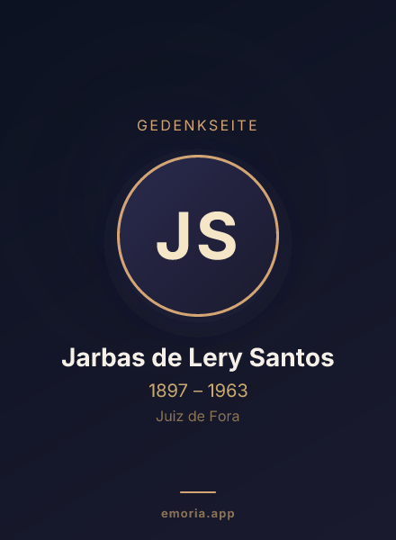 Gedenkportrait von Jarbas de Lery Santos