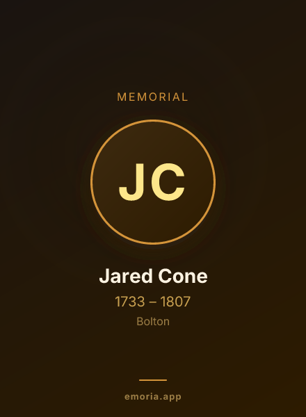 Memorial portrait of Jared Cone