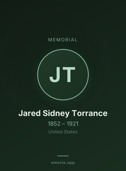 Memorial portrait of Jared Sidney Torrance