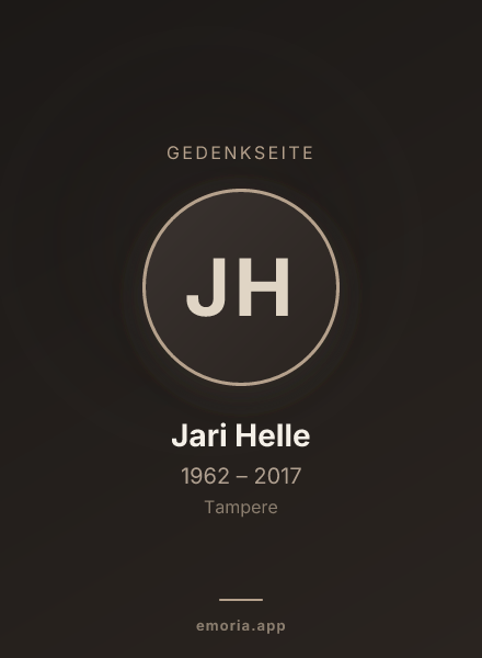 Gedenkportrait von Jari Helle