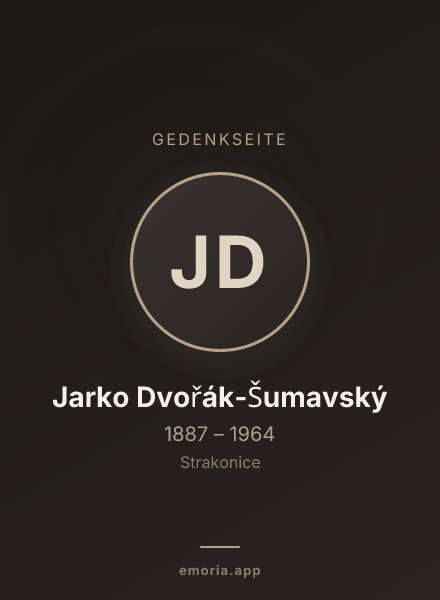 Gedenkportrait von Jarko Dvořák-Šumavský
