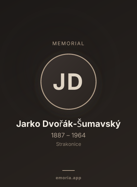 Memorial portrait of Jarko Dvořák-Šumavský