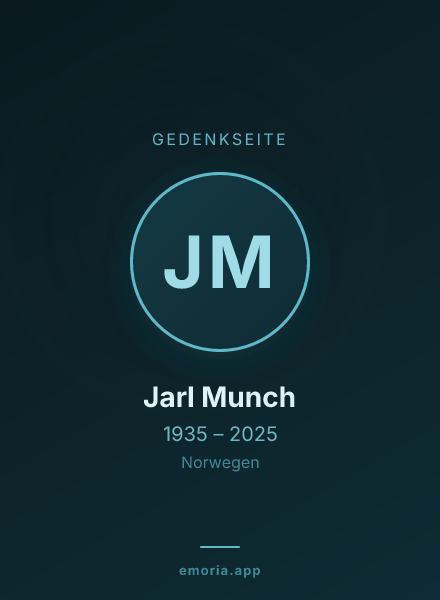 Gedenkportrait von Jarl Munch
