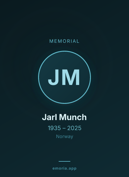 Memorial portrait of Jarl Munch