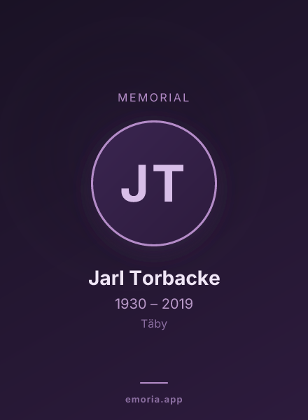 Memorial portrait of Jarl Torbacke