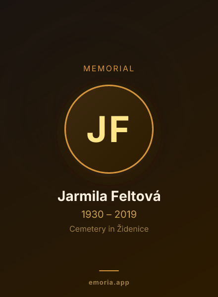 Memorial portrait of Jarmila Feltová
