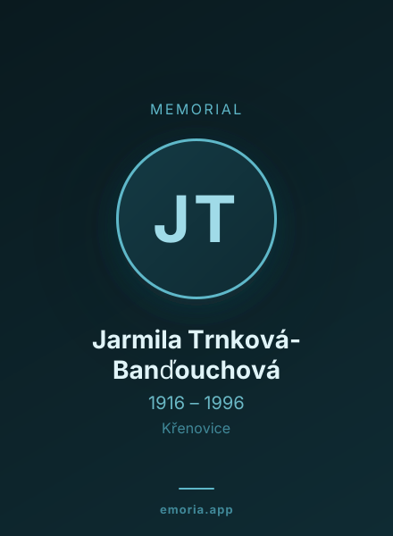 Memorial portrait of Jarmila Trnková-Banďouchová