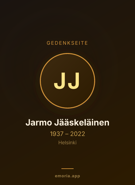 Gedenkportrait von Jarmo Jääskeläinen