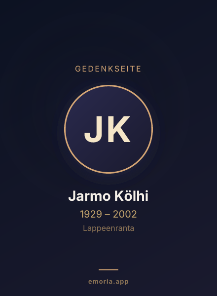 Gedenkportrait von Jarmo Kölhi