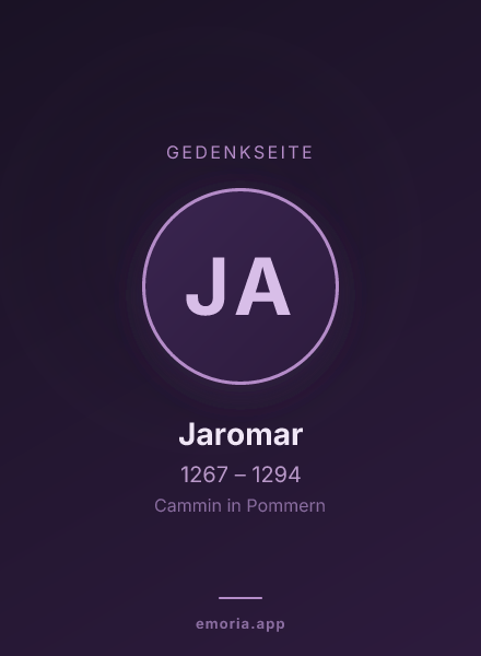 Gedenkportrait von Jaromar