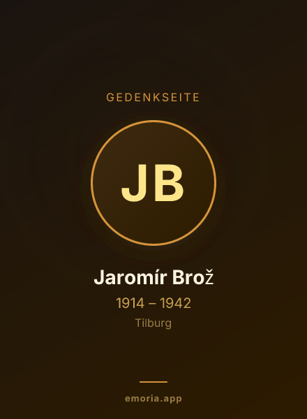Gedenkportrait von Jaromír Brož