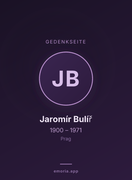 Gedenkportrait von Jaromír Bulíř