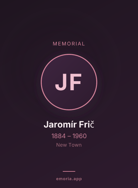 Memorial portrait of Jaromír Frič