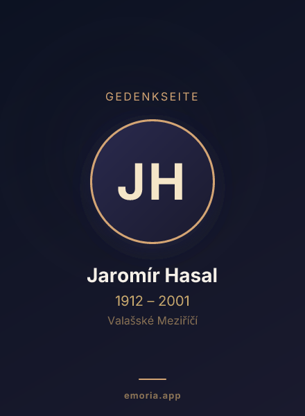 Gedenkportrait von Jaromír Hasal