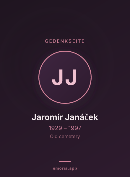 Gedenkportrait von Jaromír Janáček