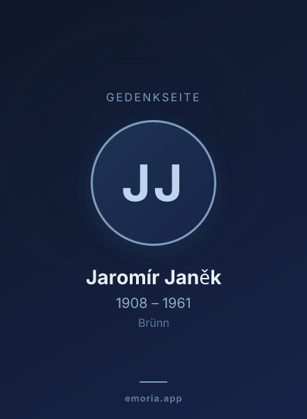 Gedenkportrait von Jaromír Janěk