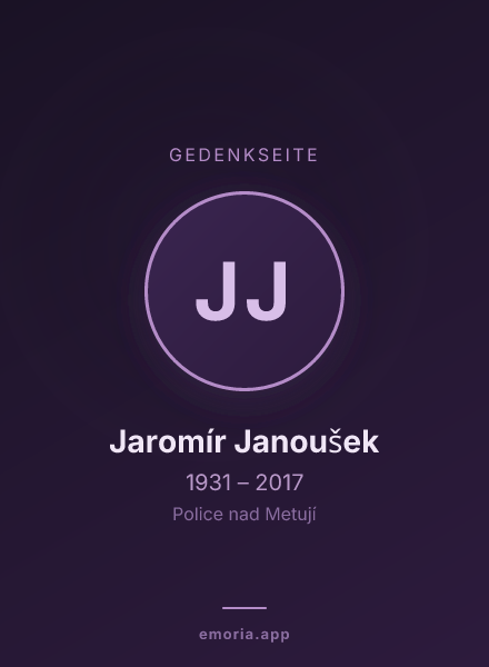 Gedenkportrait von Jaromír Janoušek