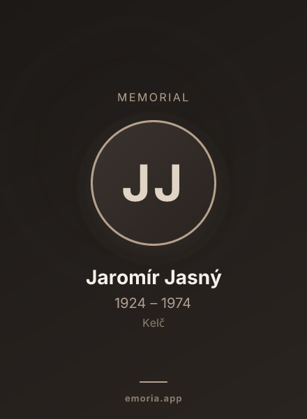 Memorial portrait of Jaromír Jasný