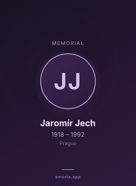 Memorial portrait of Jaromír Jech