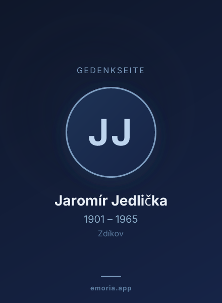 Gedenkportrait von Jaromír Jedlička