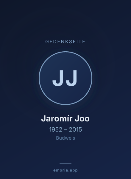 Gedenkportrait von Jaromír Joo