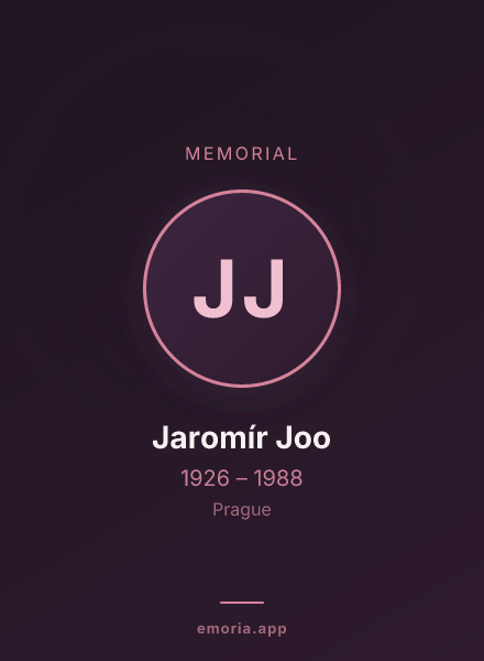 Memorial portrait of Jaromír Joo