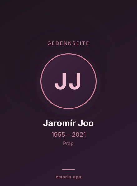 Gedenkportrait von Jaromír Joo