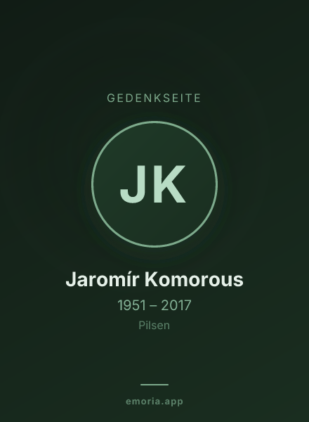 Gedenkportrait von Jaromír Komorous