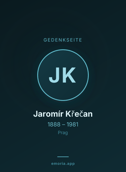 Gedenkportrait von Jaromír Křečan