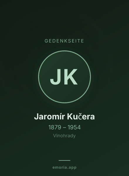 Gedenkportrait von Jaromír Kučera