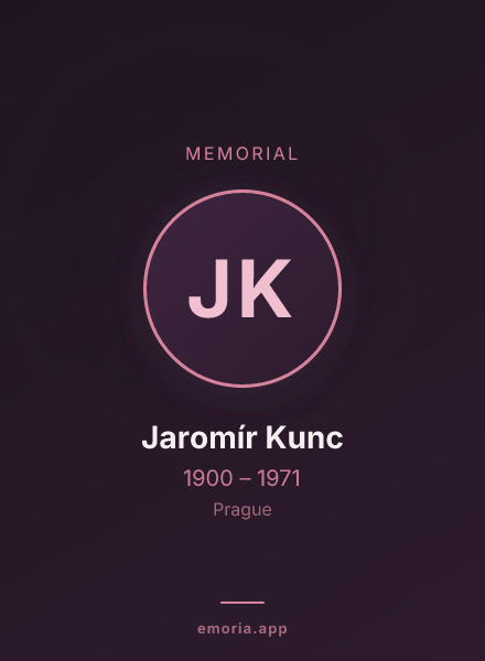 Memorial portrait of Jaromír Kunc