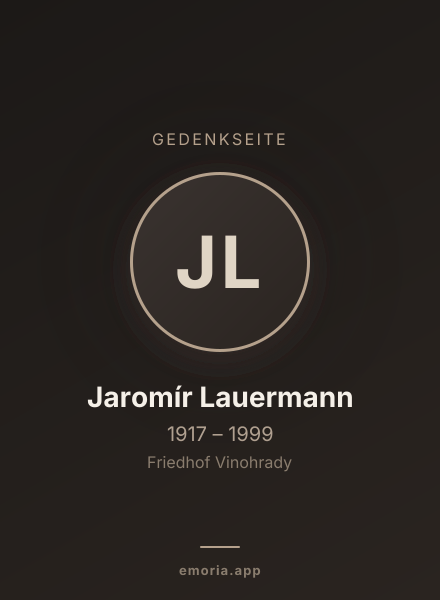Gedenkportrait von Jaromír Lauermann