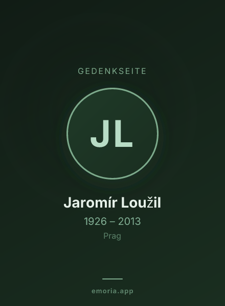 Gedenkportrait von Jaromír Loužil