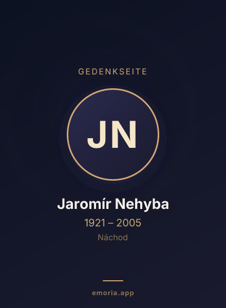 Gedenkportrait von Jaromír Nehyba