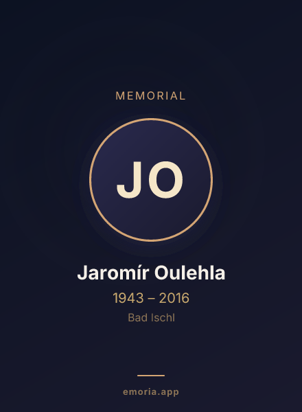 Memorial portrait of Jaromír Oulehla