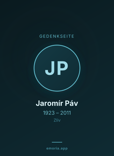 Gedenkportrait von Jaromír Páv