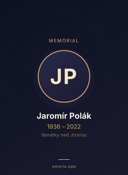 Memorial portrait of Jaromír Polák