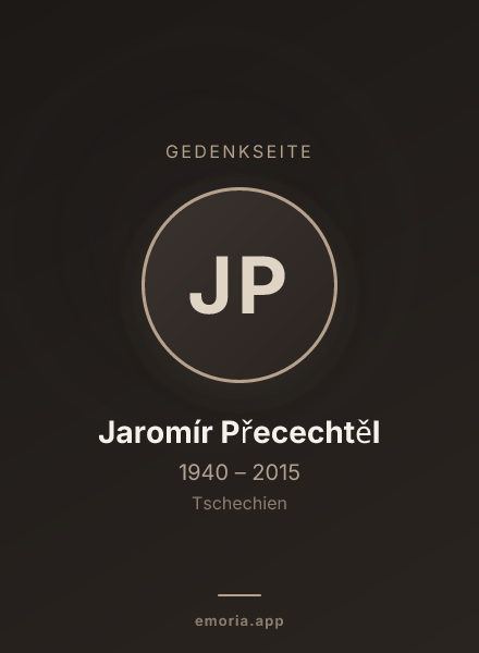 Gedenkportrait von Jaromír Přecechtěl