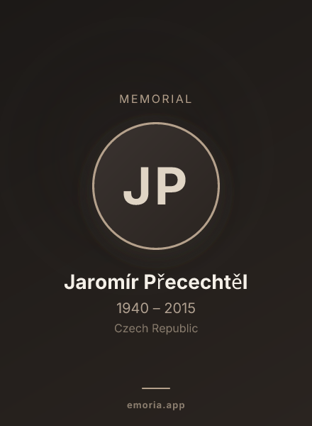 Memorial portrait of Jaromír Přecechtěl